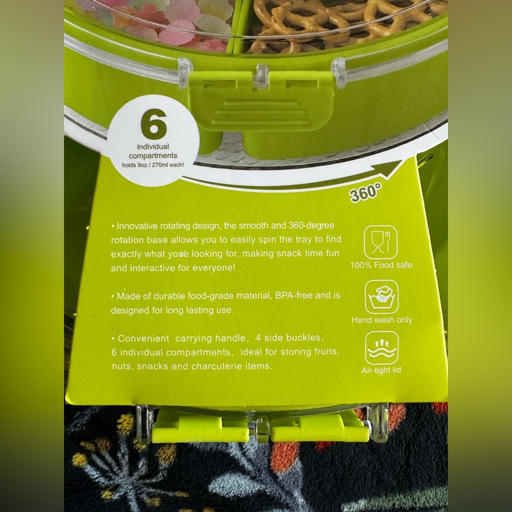 💚 CWC Rotating Snack Box Lazy Susan Charcuterie Container - Picture 4 of 6